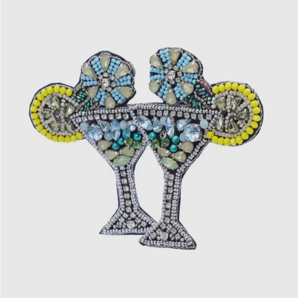 Silver and Blue Geometric Hair Accessory NEW